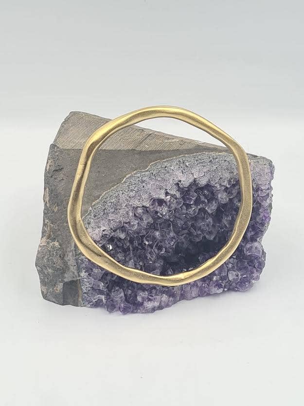 Organic Flow Bangle: Gold Plated