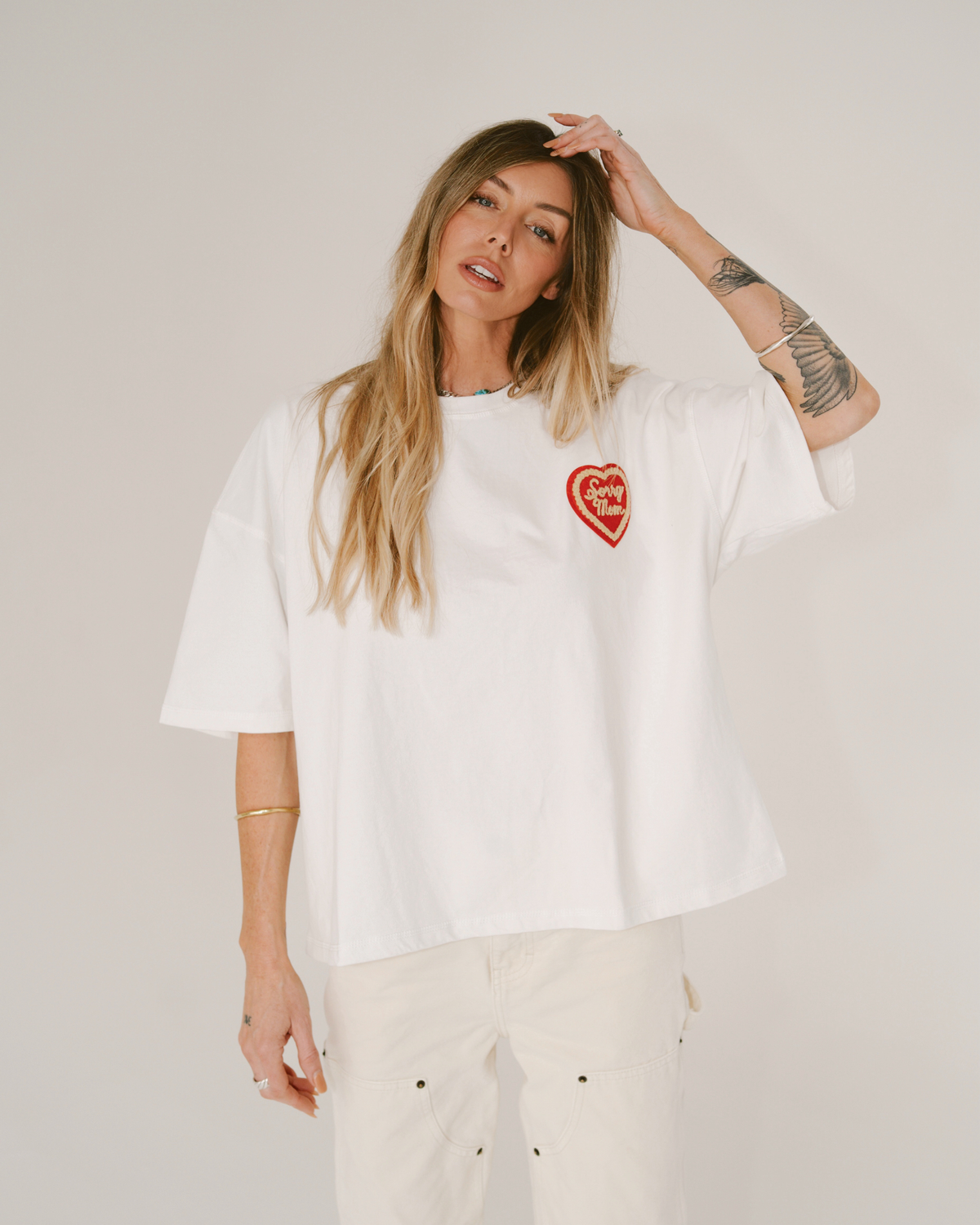 Sorry Mom Tee: Black / M