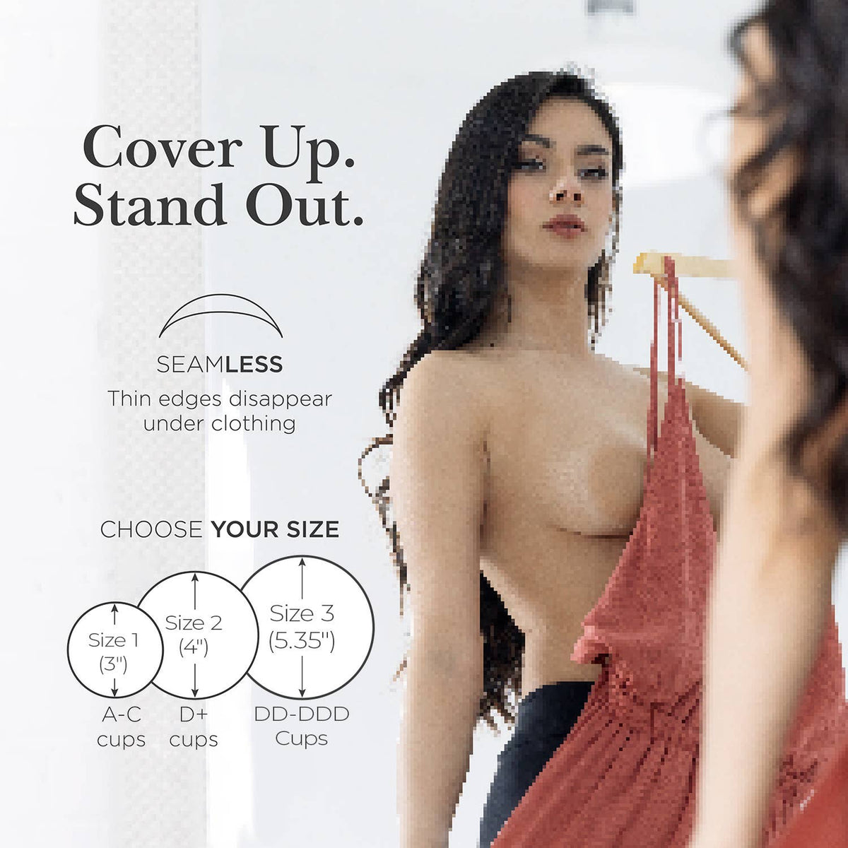 Nippies Skin Adhesive Nipple Covers: Caramel / Size 2 (D+ cups)