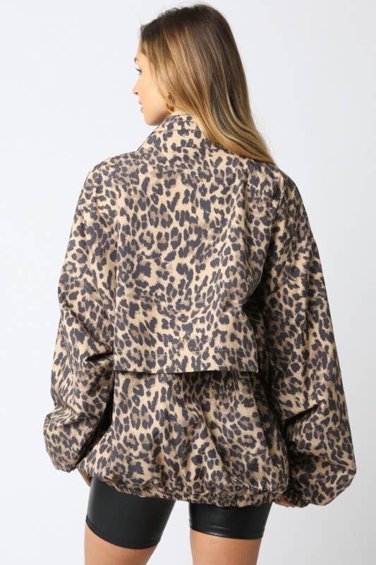 Charity Leopard Jacket: Brown Leopard