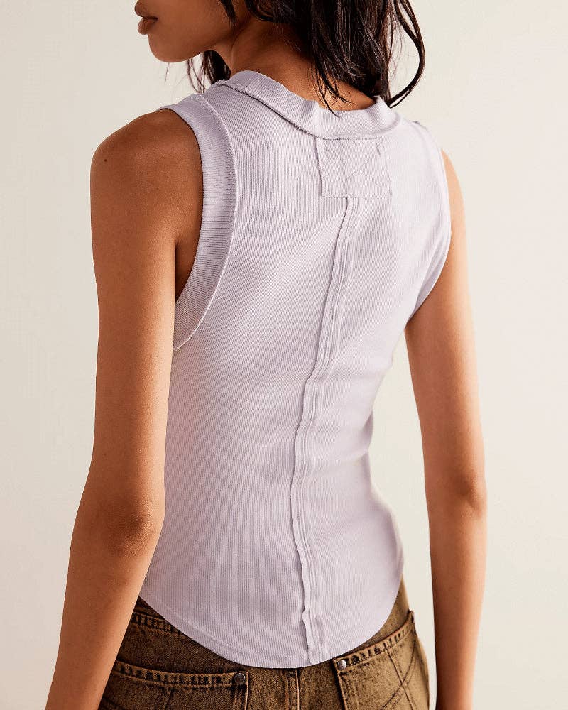 Ladies Ribbed Sleeveless Tank Top SKT278: Light Pink / L