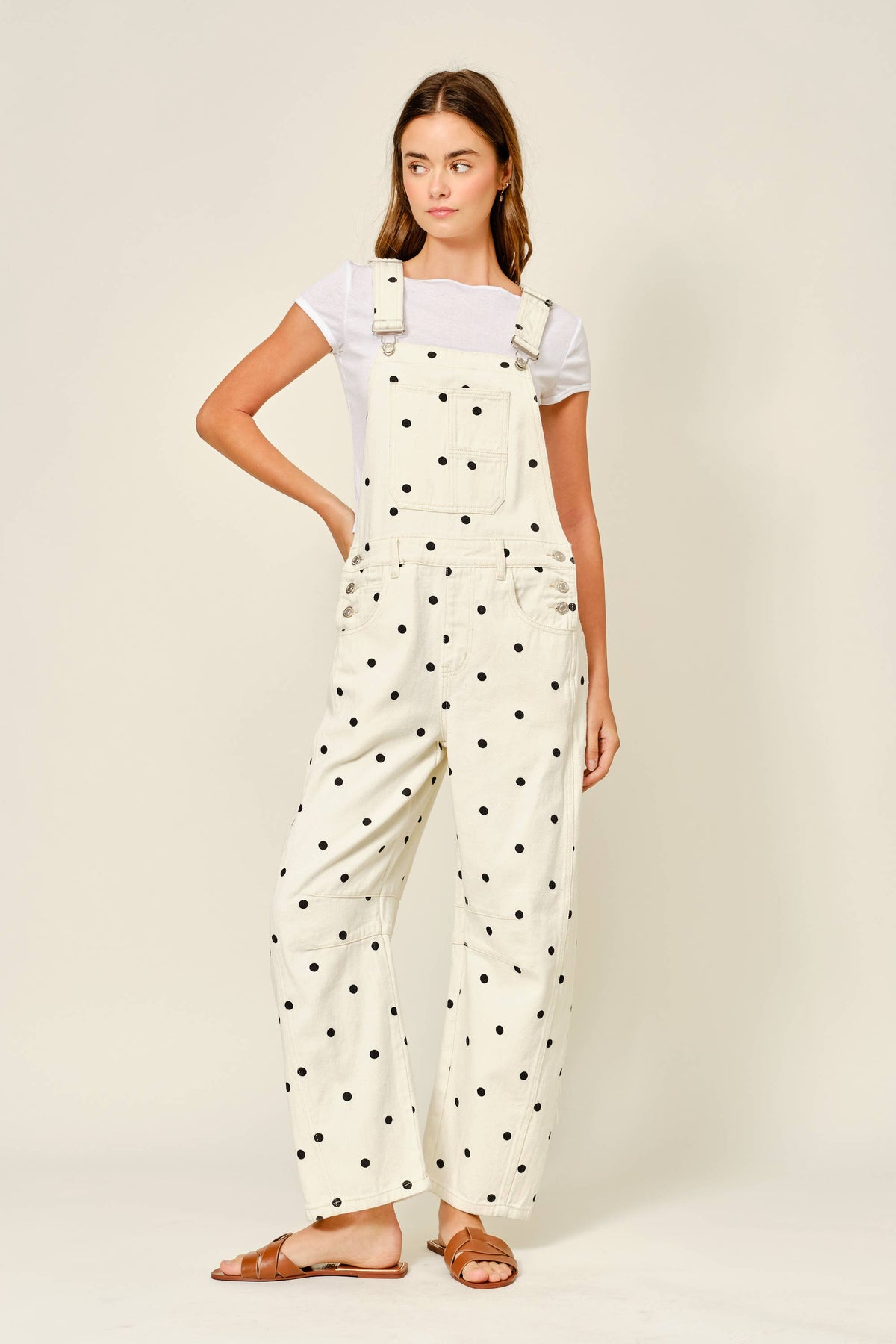 MAP2994 SLOUCHY RELAX FIT DENIM OVERALL: DENIM / M