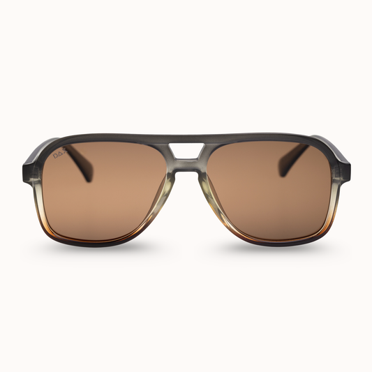 Cruz - Unisex Aviator Sunglasses – Polarized Hair-Friendly: Grey Gradient