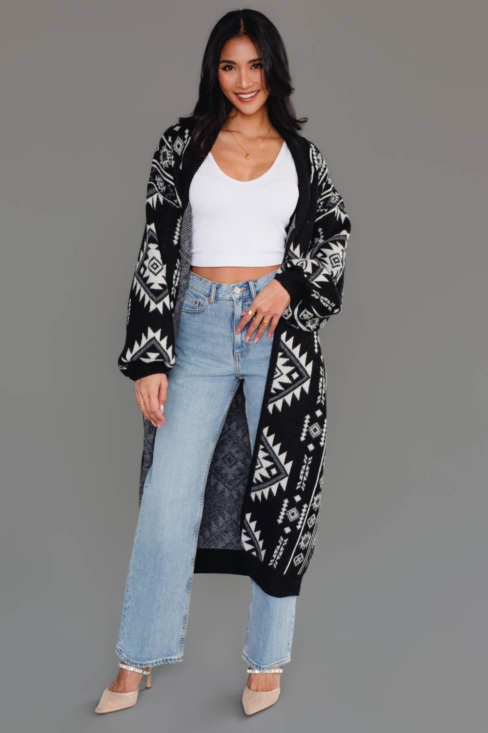 Black & White Western Cardigan