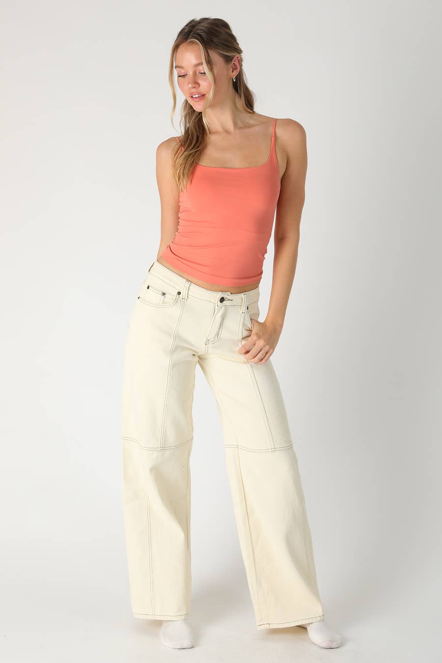 NS8372- Clean Line Square Cami: 2269 Earth Olive