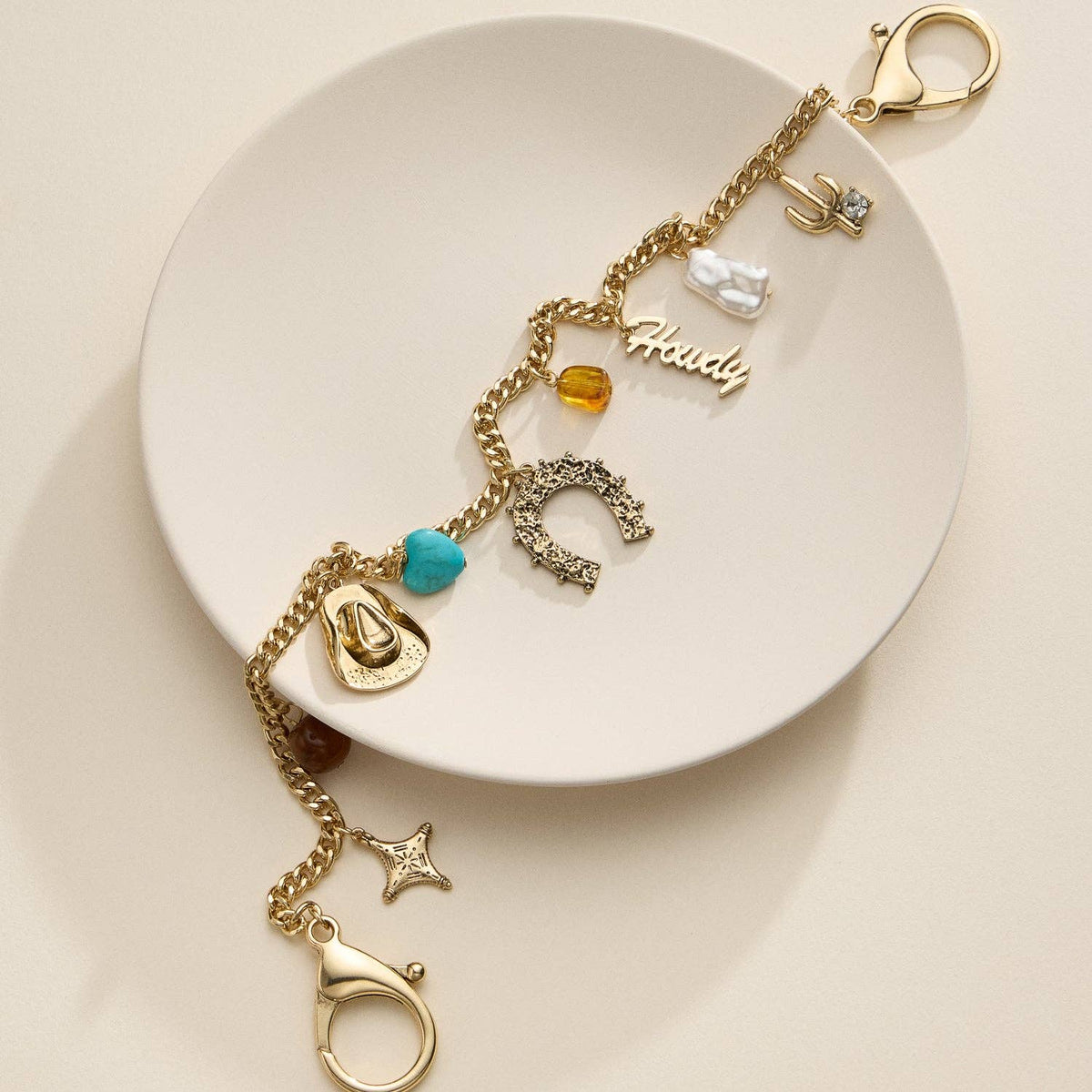 Faith and Love Charm Necklace - 18K Gold Dipped