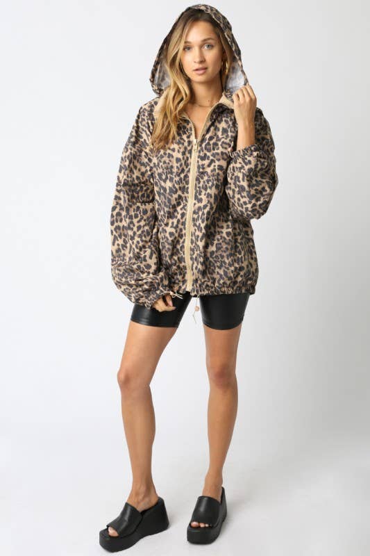 Charity Leopard Jacket: Brown Leopard