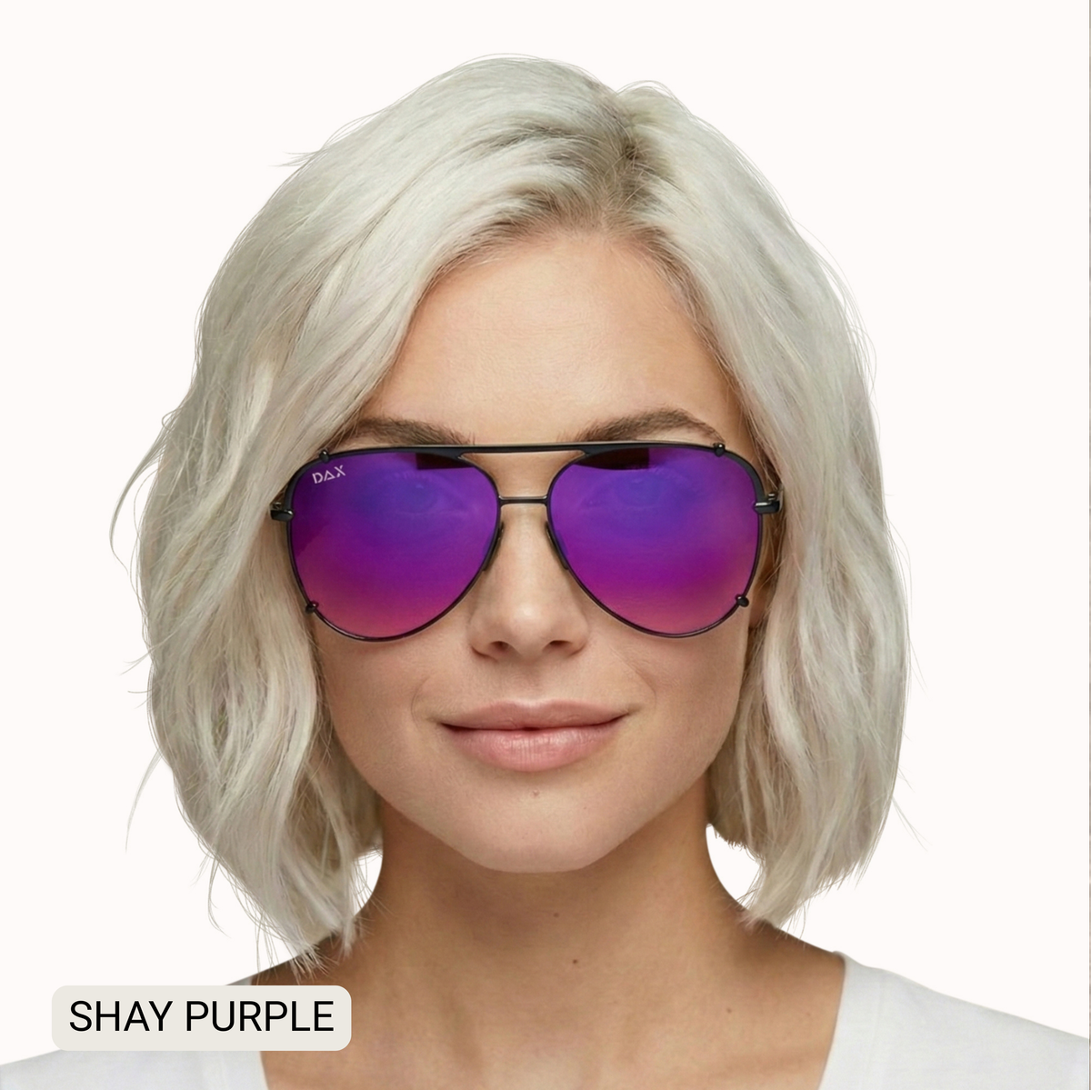 SHAY - Women's Polarized Large Hair Friendly Aviator: Jet Black