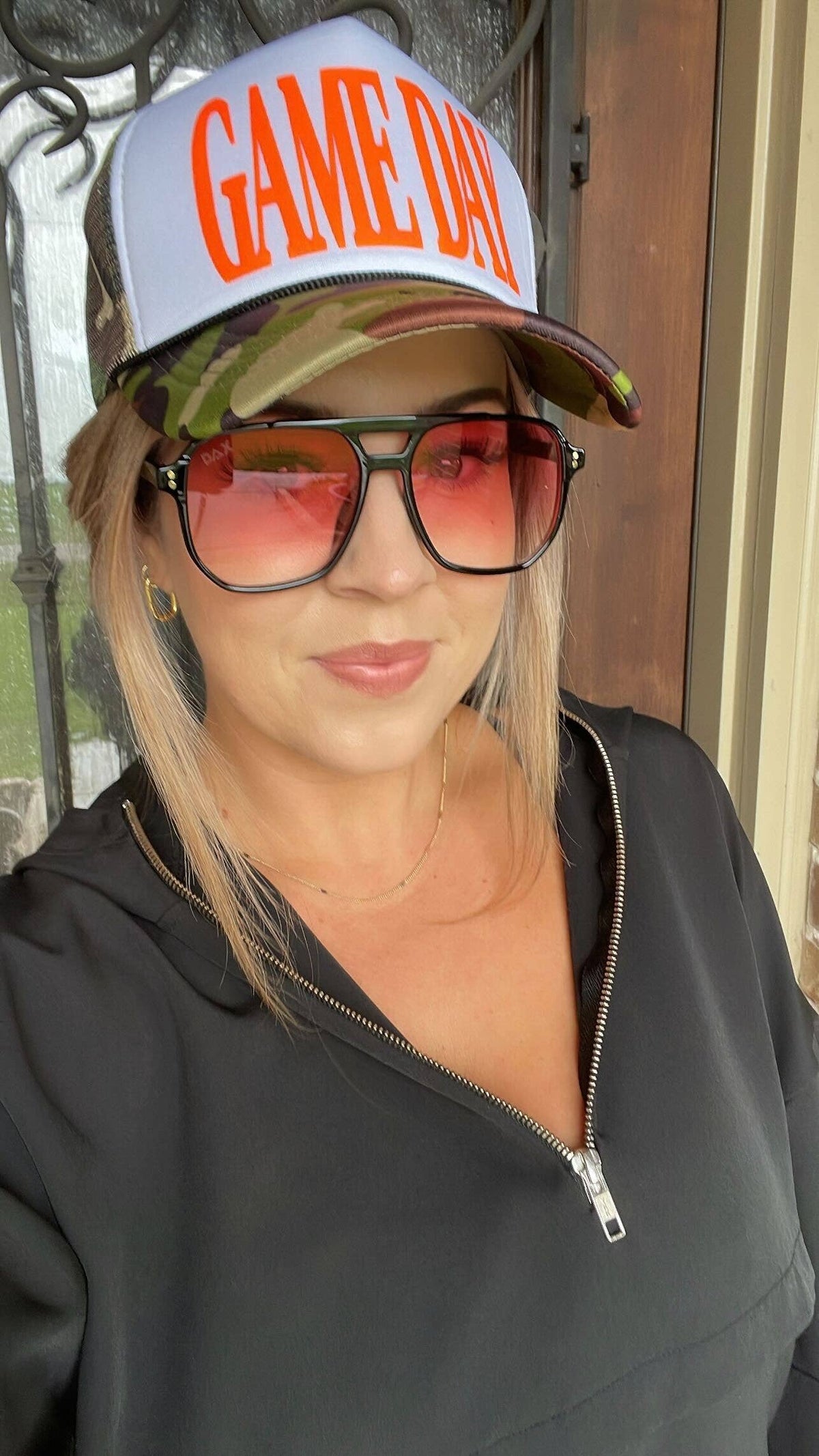 Skye - Unisex Oversized Aviator: Black