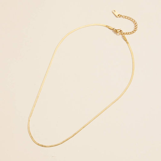 Gold-Dipped Snake Chain | Stainless Steel Necklace: Gold / 2MM / 4JN14018