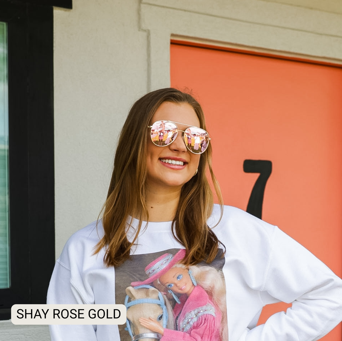 SHAY - Women's Polarized Large Hair Friendly Aviator: Jet Black