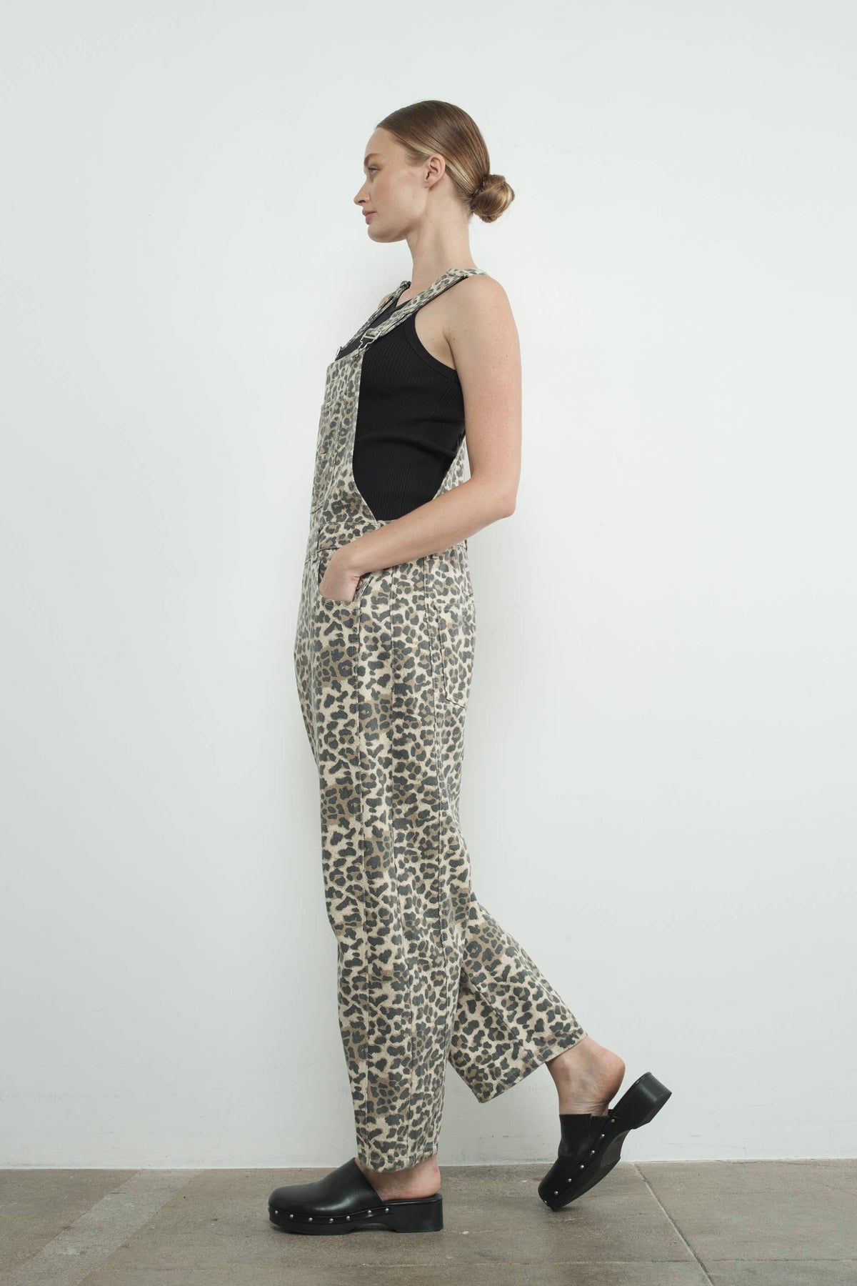 MAP2994 SLOUCHY RELAX FIT DENIM OVERALL: DENIM / M