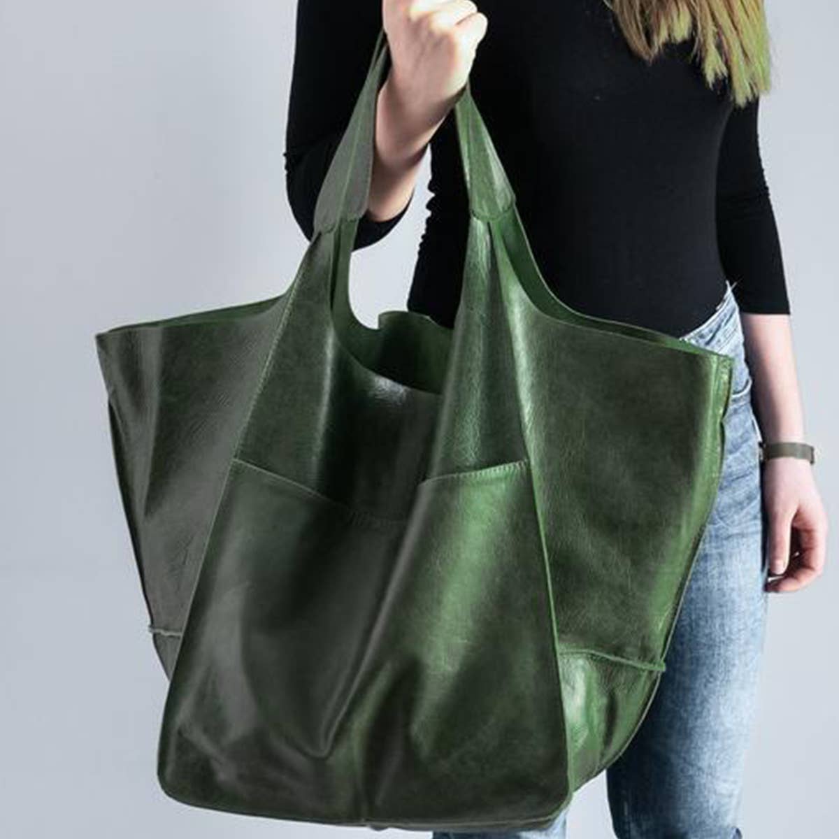 VINTAGE TOTE BAG WITH SPACIOUS STORAGE CAPACITY_CWAB0558: BROWN / (OS) 1